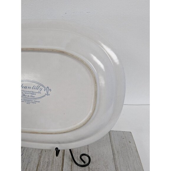 CHANTILLY Stoneware By Hearthside Platter 12 1/2" Fleur De Lune - Picture 7 of 8